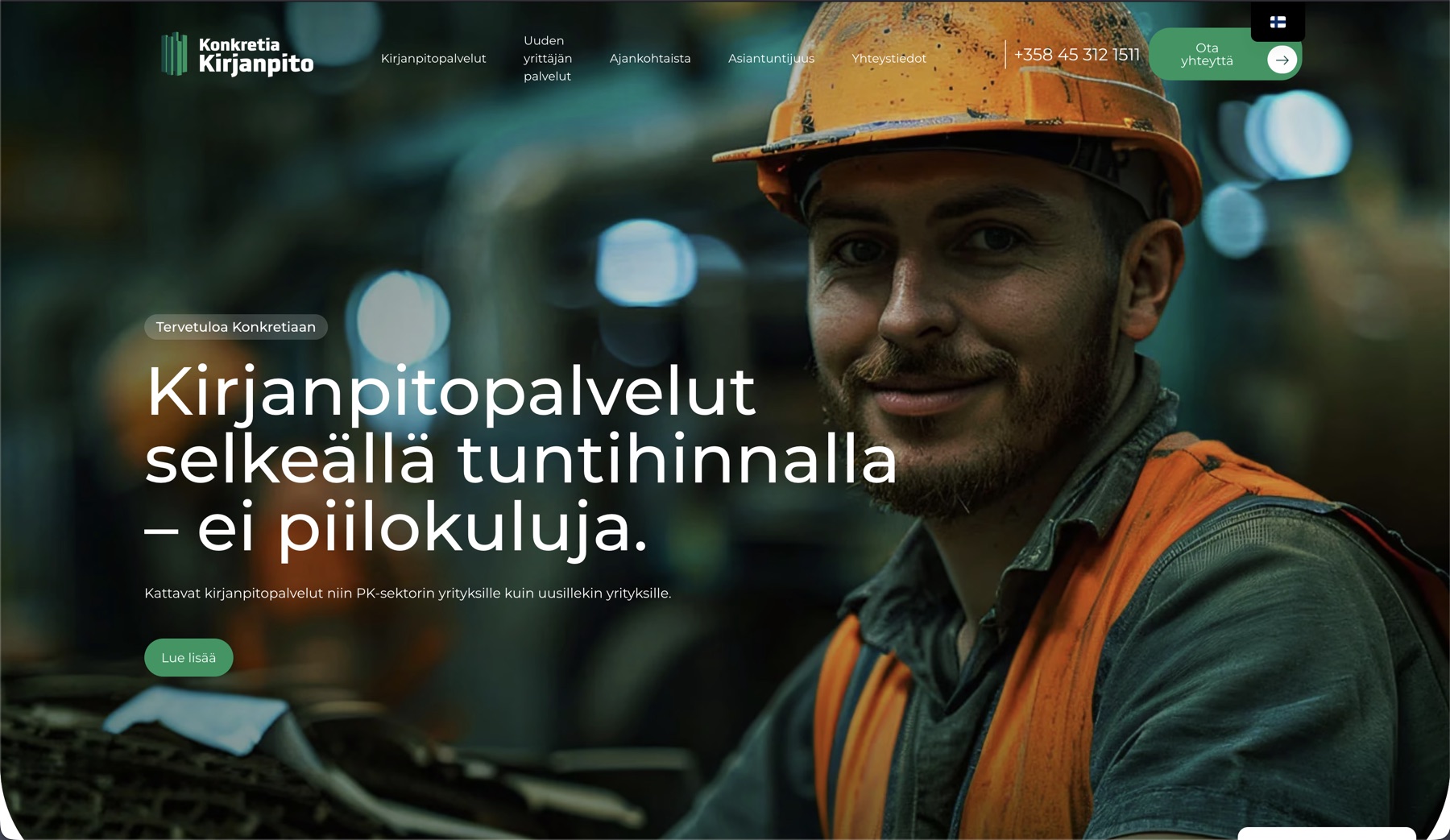 Konkretia Kirjanpito website