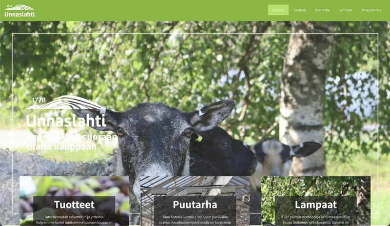Unnaslahti verkkosivut