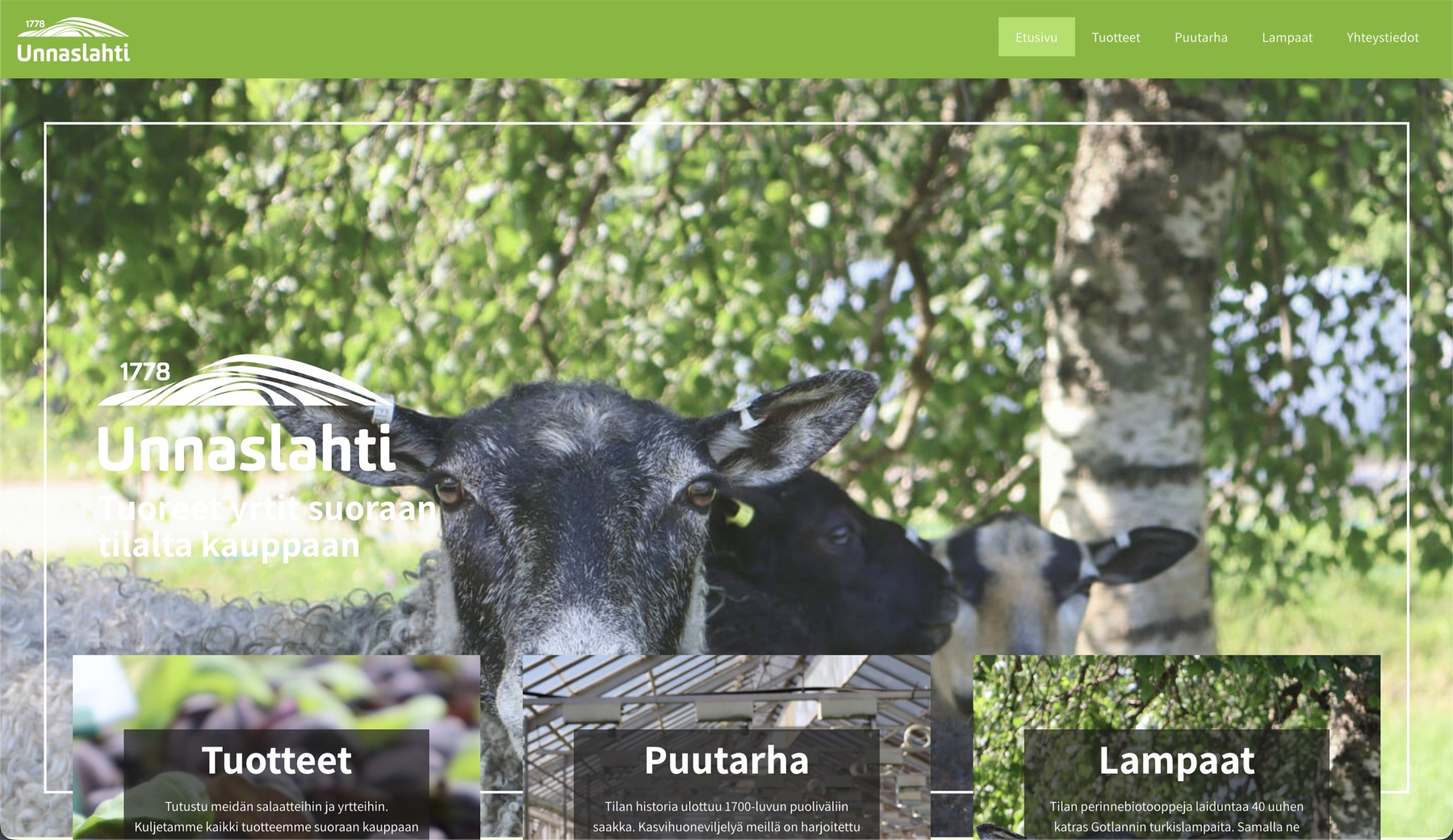 Unnaslahti website